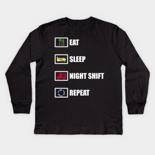 Night Shift Nurse Gift Kids Long Sleeve T-Shirt